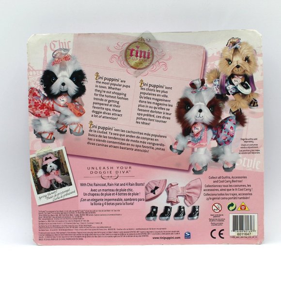 TINI PUPPINI Spring Showers Raincoat Hat Boots Dog Outfit Fashion Boutique Set - Picture 8 of 11